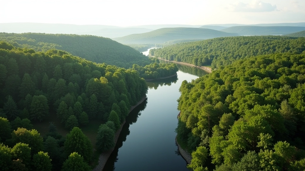 Historical perspective of Daugava River valley showing terrain and strategic positioning of medieval hillfort